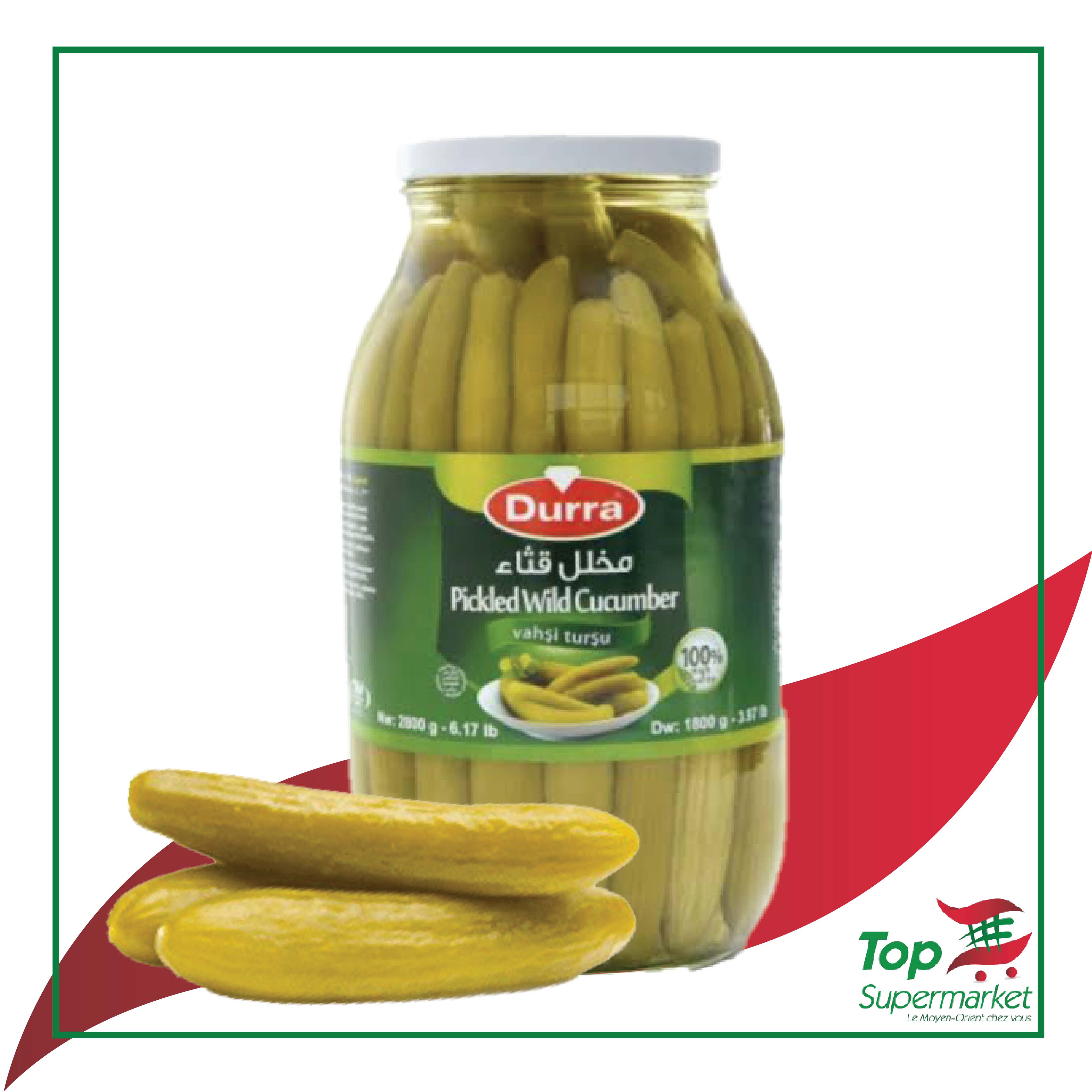 Durra Pickled Wild Cucumbers (Glas) 3KG